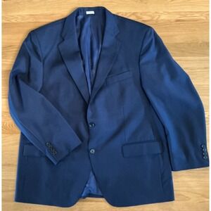 Peter Millar Flynn SB2N Wool Blazer Blue Micro Check‎ 48R Made in Italy